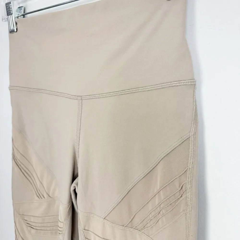 ALO YOGA | Tan Moto High Rise Full Length Leggings Women’s Size Small
